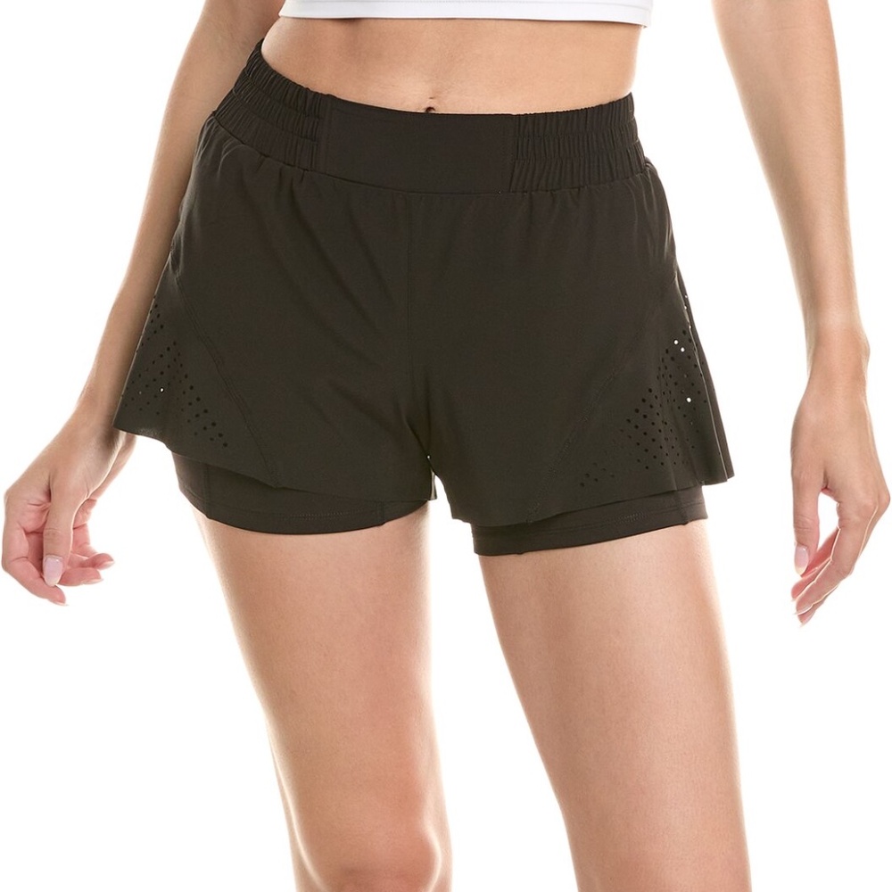Lucky in Love Tech Hype Tennis flirty Shorts Upf 30 Black R$108 Size Small